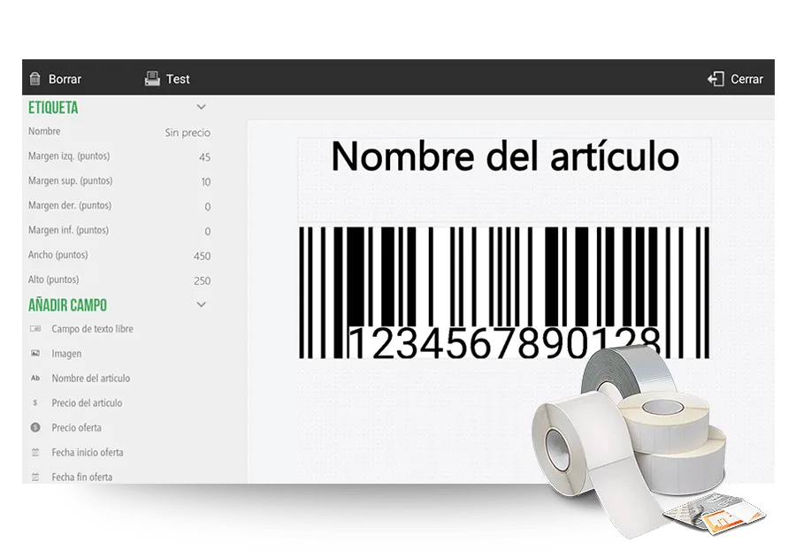 personaliza etiquetas desde tu software de gestión HIOPOS. Soluciones escalables HIOPOS