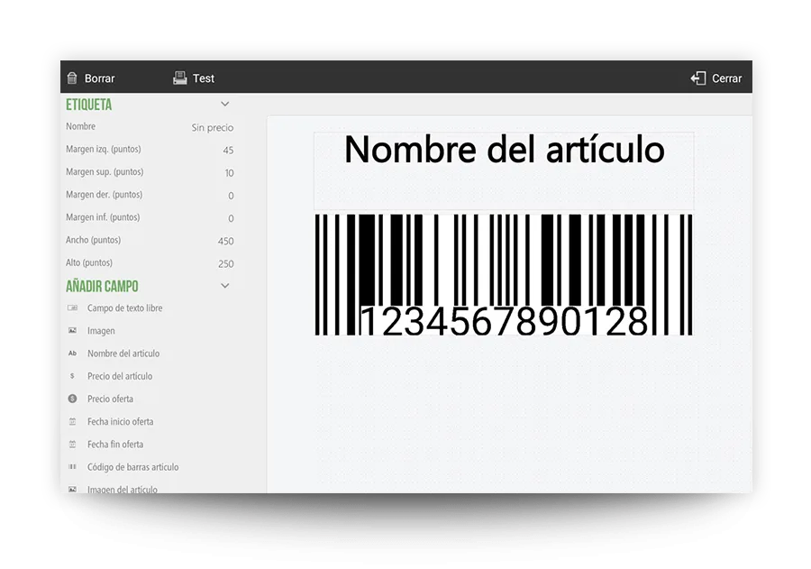 Crea productos con código de barras. Soluciones escalables HIOPOS para alimentación